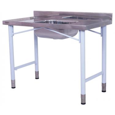 Imagem de Pia Industrial Benfati Inox 430 120x60cm Pés Pintados com 1 Cuba 551