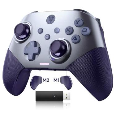 Imagem de EasySMX X10 Wireless PC Controller with Dual Hall Effect, Bluetooth Controller for PC/Switch/Steam/Android TV, Mobile - Include a White Swappable Faceplate, Compatible with Black Myth: Wukong