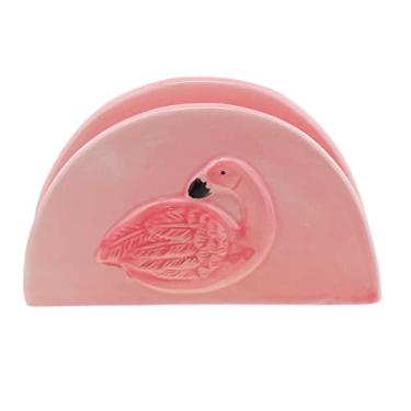 Imagem de Porta-guardanapos em pé flamingo rosa para mesa