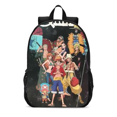 Imagem de Mochila Escolar Infanto Juvenil Anime One Piece Luffy e Amigos Aventura Novidades 0333-Unissex