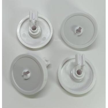 Imagem de 154174501 Suporte de rodas para lava-louças, substitui 154174401 5300809640, AP2135554, 154174502, 154294801, 612977, AH452448, substituição para Electrolux Kenmore Tappan Gibson Westinghouse (pacote