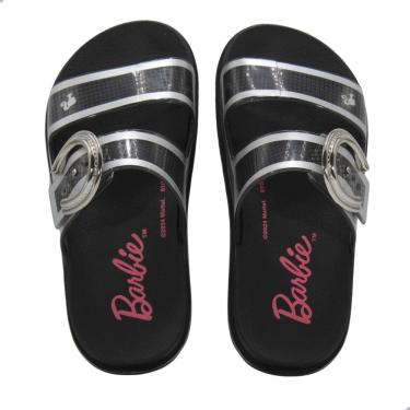 Imagem de Tamanco Infantil Grendene Kids Barbie Preto/Fume