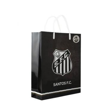 Imagem de  Sacola De Presentes Escudo Time 33x9x27cm - Santos - Mileno