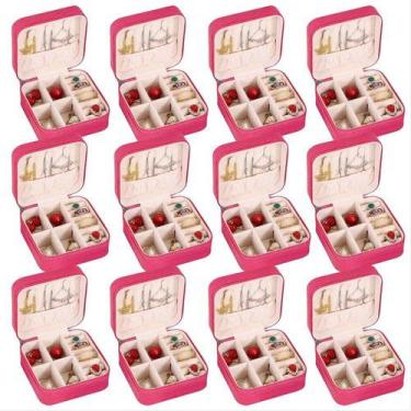 Imagem de Kit 12 Mini Porta Joias Bijuteria armazenamento de colar Anéis Estojo 