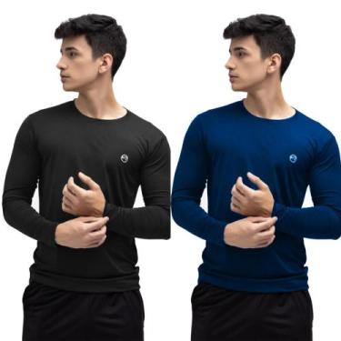 Imagem de Kit 2 Camisa Térmica Masculina Proteção Uv 50+ Segunda Pele - The Lion