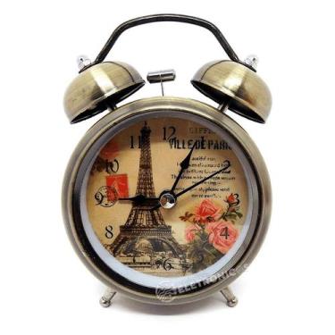 Imagem de Relógio Analógico Com Despertador Campainha De Sino Estilo Retrô LE812