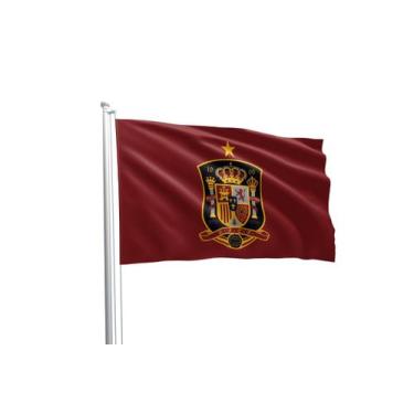 Imagem de Bandeira Seleção Time Futebol Espanha Copa 90x150cm Oxford - PRESENTE-