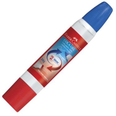 Imagem de Cola Gel Faber Castell 2 Bicos Escolar Artesanato Papel 34G - Faber-Ca