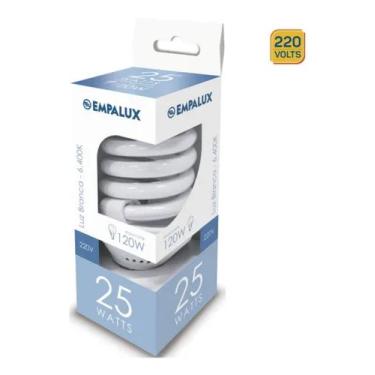 Imagem de lampada fluorescente compacta espiral 25w 220v E27 EMPALUX 6500K - emp