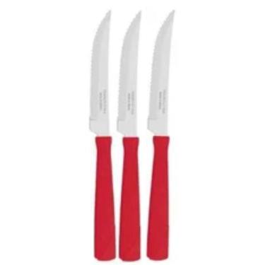 Imagem de Conjunto 3 Facas Serra Churrasco Inox New Kolor Tramontina