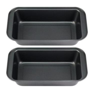 Imagem de 2 Forma Assadeira Pão Caseiro Bolo Inglês Antiaderente 20cm - Sk