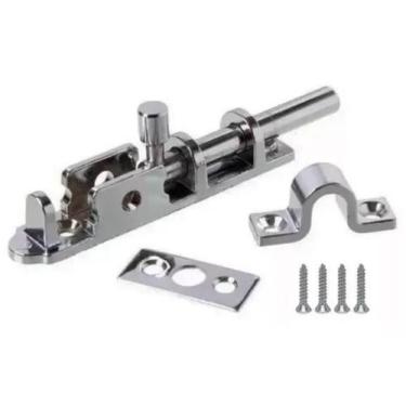 Imagem de Trinco ferrolho para porta ou janela união mundial 6 cm cromado