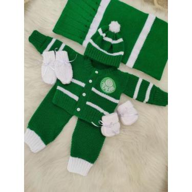 Imagem de Saída De Maternidade De Tricô Personalizada Palmeiras - Baby Kids Bh 