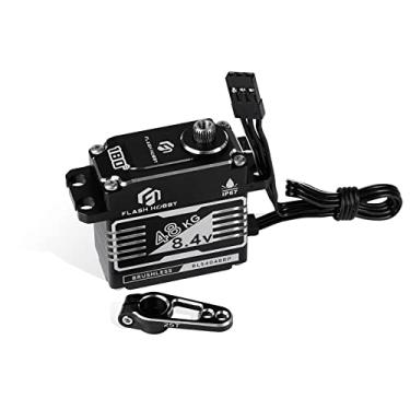 Imagem de 48KG Brushless Servo, 8.4V High Torque Servo, IP67 Waterproof RC Crwaler Servo Compatible with Sanwa SSR/ NB4/ Futaba for 1/8 1/10 Scale RC Crawler Cars, Trucks or Robotic Parts(180°)