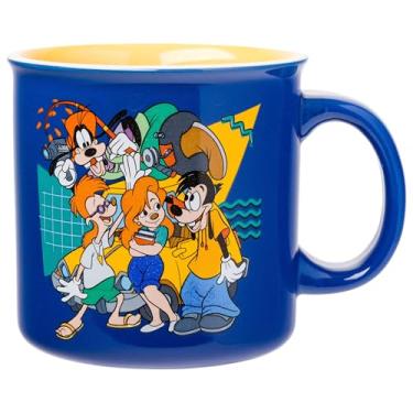 Imagem de Silver Buffalo Disney A Pateta Filme Retrô com Roxanne, Max Goof, e Bobby Zimmeruski Caneca de Cerâmica Camper, 590 ml