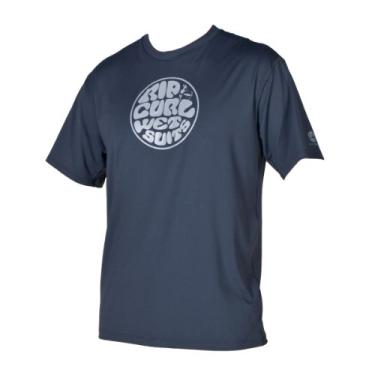 Imagem de Rip Curl Camiseta masculina clássica de manga curta Planet Rashguard (carvão, GG)