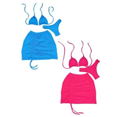 Imagem de Kit 2 Biquíni Com Saia peças Brilhante Premium - Praia - Betanqur, G