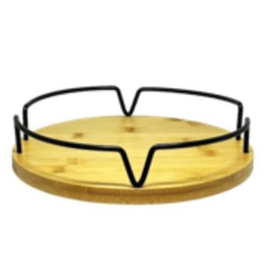 Imagem de Bandeja Giratoria de Bambu 25cm - Gira Imports
