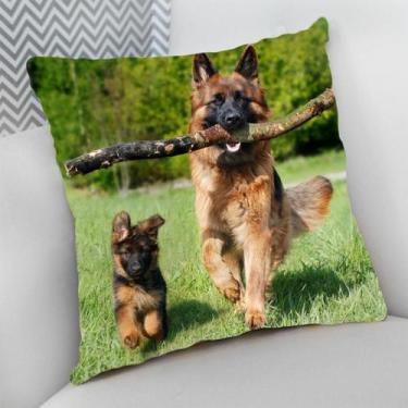 Imagem de Almofada Decorativa Cheia c/ Zíper 40x40 Dog Pet Cachorro Cão - Deluzz
