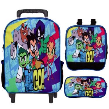 Imagem de Mochila Infantil Passeio + Lancheira e Estojo - Jovens Titãs - TOYS 2U
