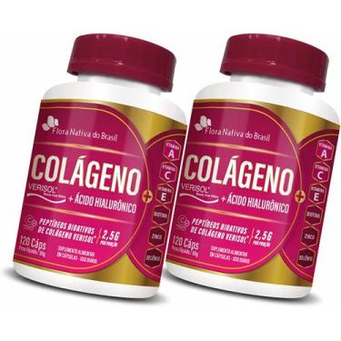 Imagem de Kit Com 2 Colágeno Verisol + Ácido Hialurônico 120 Caps de 750mg - Flo