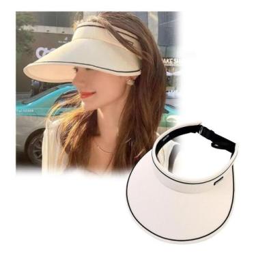 Imagem de Viseira Chapeu Feminino Preto Mulher Estilosa Recomendo Top - ShopfitS