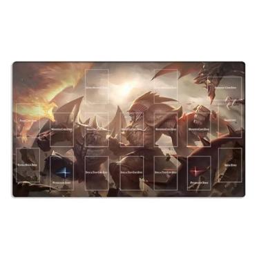 Imagem de Mlikemat New Playmat Exodia VS 3 Gods TCG CCG Trading Card Game Mat Pad with Zones + Free Bag (ZD039-184-A)