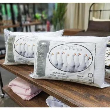 Imagem de Travesseiro Pluma de Ganso Sintética Siliconada - Minha Loja Bordados,