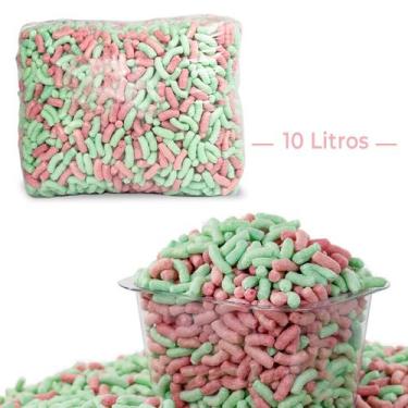 Imagem de 10 Litros De Flocos Proteção Biodegradável Rosa e Verde - eco