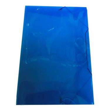 Imagem de Pasta Aba Elástico Organizadora Oficio Soft Polibras, Azul