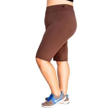Imagem de Bermudas Plus Size Wolfox Academia Ou Dia A Dia Cintura Alta Feminina,