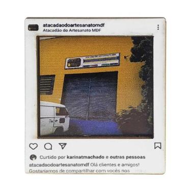 Imagem de Porta Retrato Mini Instagram Personalizado Foto 6,5x7,5 Mdf Madeira Br