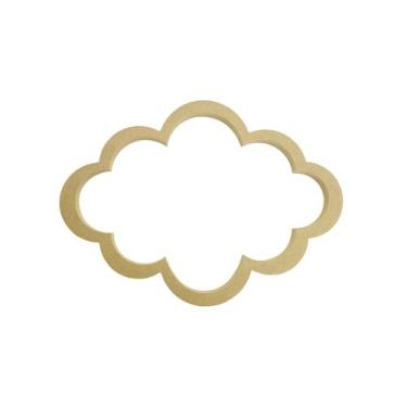 Imagem de Moldura Enfeite Parede Nuvem P 20x14,5 Mdf 18mm Madeira - Atacadão do 