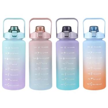 Imagem de Garrafa Squeze Motivacional BPA FREE Enfeites Adesivo 2000ml - IMPORTA