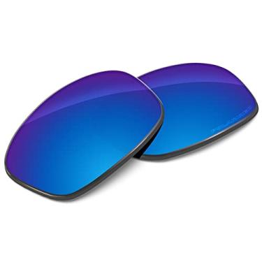 Imagem de Tintart Lentes de substituição de desempenho compatíveis com Oakley Splinter policarbonato polarizado gravado-azul-celeste