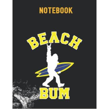 Imagem de Rock and Roll vacation Sasquatch Surfer Beach Bum 8.5x11 inches / 140 pages / 70 sheets