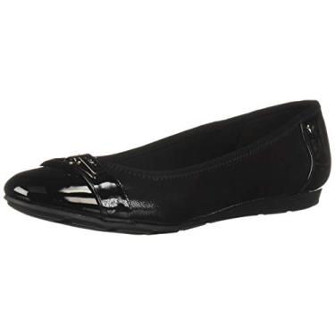 Imagem de Anne Klein Sapatilha feminina Able Ballet, Multi tecido preto, 10.5 Wide