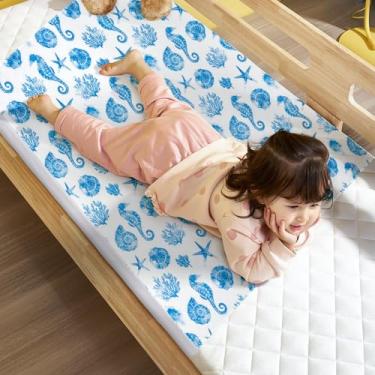Imagem de MOEMOE BABY Almofadas de cama impermeáveis para treinamento e penico, absorventes e antiderrapantes, almofadas de xixi para crianças, treinamento noturno e urina na cama, reutilizáveis