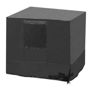 Imagem de PATIKIL Capas de ar condicionado central, cobertura de unidades externas 96 x 96 x 101 cm capa de ar condicionado à prova d'água para proteção externa de inverno, preta