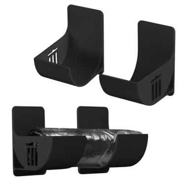 Imagem de 4 peças de suporte de saco de lixo pequeno de 6 cm, suporte de rolo de dispensador de saco de lixo de plástico, organizador de rolo de compras de compras para armário de cozinha e rack de