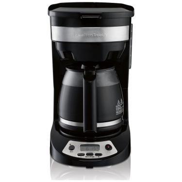 Imagem de Cafeteira Programável 1,4L com 3 Opções de Preparação, Jarra de Vidro e Pausa Automática, 900W 110V, Hamilton Beach, Preta