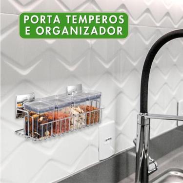 Imagem de 4 Potes Herméticos Transparentes Para Temperos e Condimento Com Tampa 