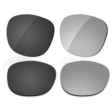 Imagem de LenzReborn Lente polarizada de substituição para óculos de sol RayBan Meta Wayfarer RW4008 53 mm - preto escuro + cinza prateado