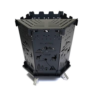 Imagem de CIADAZ Aço inoxidável Braseiro Portátil Acampamento Piquenique Churrasco Carvão Lenha Braseiro Destacável Forno de Aquecimento Cozinhar Ao Ar Livre Acessório de Aquecimento