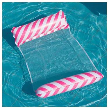 Imagem de Boia Inflável Cama flutuante esteira Rosa - PONTO DO NERD