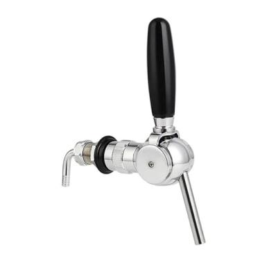 Imagem de Fabricação caseira de cerveja Belgian Beer Tap Faucet, G5/8 thread shank & Keg Flowing Control Ball Home Brewing Silver Draft Beer Tap Beer Soda Kit Golden Acessórios para vinho(Silver)