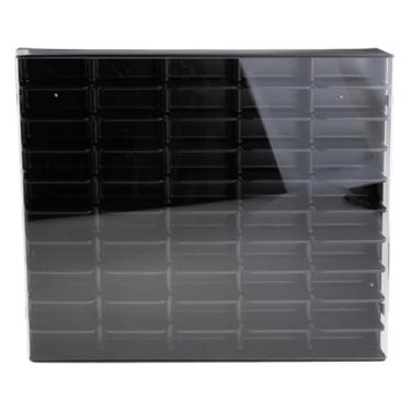 Imagem de Esquirla Montagem de parede de prateleira de estampa de carro em escala para 50 carros prateleira de armário de armazenamento para brinquedos, Preto