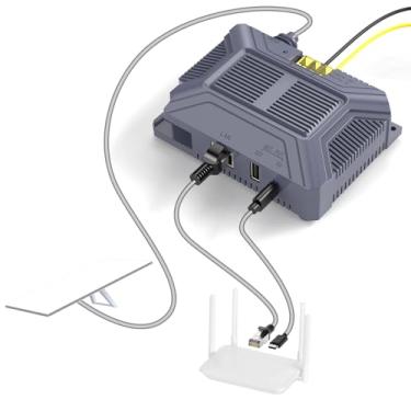 Imagem de QUIDDITY Injetor Poe Starlink V3, adaptador POE 5 em 1 Gigabit 200W compatível com StarLink (Gen3) POE DC 9-36V/3A com saída de alimentação USB e tipo C