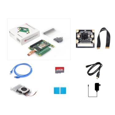 Imagem de Waveshare Acessórios PI5 AI, compatíveis com Raspberry Pi 5, pacote com kit Raspberry Pi AI, câmera PI5-IMX219-77, cartão TF de 64 GB, cooler, cabo e assim por diante (8 itens)