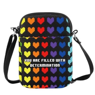 Imagem de JNIAP Bolsa transversal para jogos RPG You Are Filled With Determination Gifts Sans Skeleton Gifts, Preenchida com Cb